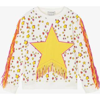 Stella McCartney Kids Fringed printed cotton jersey sweatshirt - multicoloured - Y 14