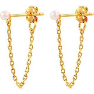 Hultquist Tuva pearl øreringe i guldbelagt med perle