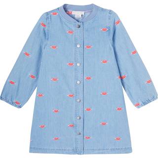 Stella McCartney Kids Embroidered denim dress - blue - Y 14