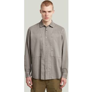 Panelled Pocket Regular Shirt - Beige - Men