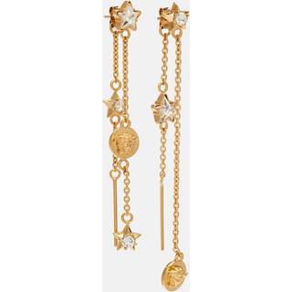Versace Medusa crystal-embellished drop earrings - gold - One Size