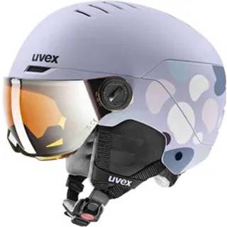 Uvex Rock JR Visor, skihjelm med visir, junior, lilla