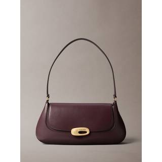 Top Flap Shoulder Bag - Brown - One Size