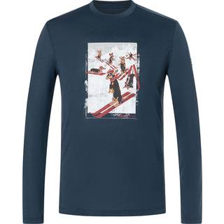 super.natural Dachshund Party L/S Longsleeve Herrer størrelse L farve blå