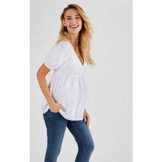 Jojo Maman Bébé JoJo Maman Bébé White Broderie Maternity Top