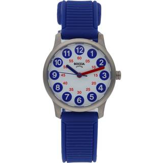Boccia 3373-05 Kinder-Armbanduhr Titan Blau/Weiß
