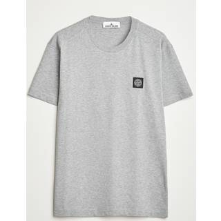 Stone Island Garment Dyed Cotton Jersey T-Shirt Grey Melange