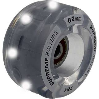 Supreme Rollers Side By Side Hjul LED-lys 62mm/78A Klar 4 Pak