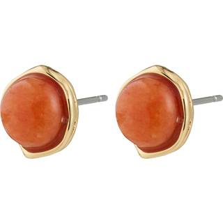 Pilgrim SENSE øreringe guldbelagt/aventurin