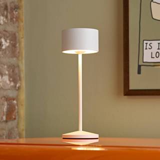 Sigor LED-bordlampe Veluna, hvid, 3 stk., 25 cm, IP44 dæmpbar, Hvid/opal, Stue/spisestue, Aluminium, Moderne