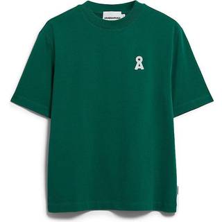 ARMEDANGELS Women's Tarjaa Å Embro T-shirt Damer størrelse XS farve grøn
