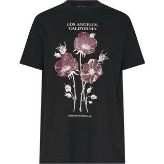 Lts Tall Black Flower Graphic Tshirt Size 12