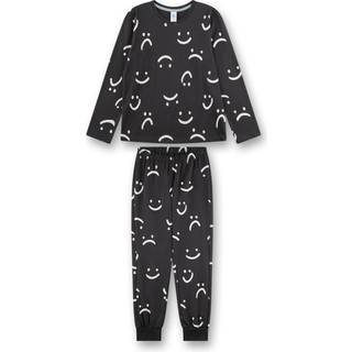 Sanetta Kid's Pyjama Long AOP 245975 Pyjamas Børn størrelse 140 farve grå
