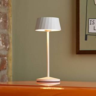 Sigor LED bordlampe Facetta, dæmpbar, Hvid/opal, Stue/spisestue, Aluminium, Moderne