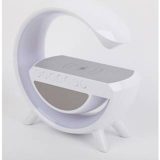 Lampe med trådløs oplader og Bluetooth højtaler