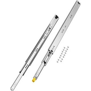 Vevor Heavy Duty skuffe Slider 30 tommer 1 par låse skuffe lysbilleder 250 kg belastning kapacitet side montering kugle bærer 3 gange fuld udvide