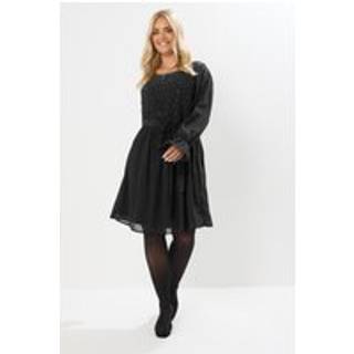 Yours Curve Yours Curve Black Party Diamante Trickle Dress - 42