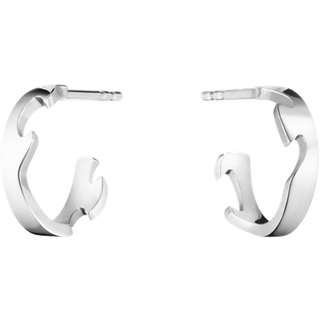 Fusion Små Øreringe, Georg Jensen, 18 kt. hvidguld