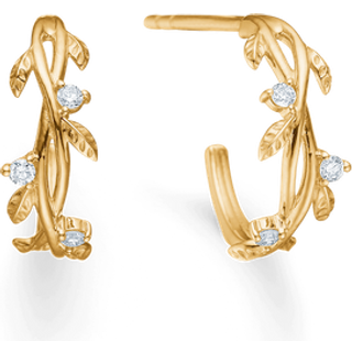 Mads Z Aura øreringe i 14 karat guld med diamant