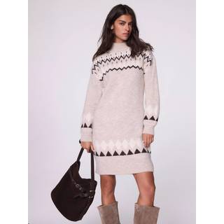 Mint Velvet Mint Velvet strik minikjole med grafisk mønster - Middel