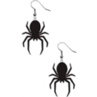 Sort edderkop øreringe