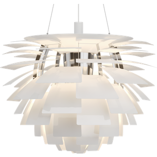Louis Poulsen PH Artichoke (Koglen) Pendel - Louis Poulsen E27 Hvid Ø84 cm