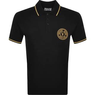 Versace Jeans Couture V Emblem Polo T Shirt Black