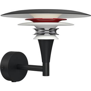 Belid Diablo Væglampe, Mat Sort/Blank Rød