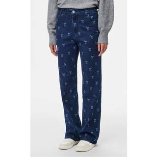 PIECES Bukser - Malume HW - Dark Blue Denim