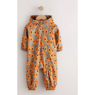 Next Orange Pumpkin Waterproof Fleece Lined Puddlesuit (3mths-7yrs)