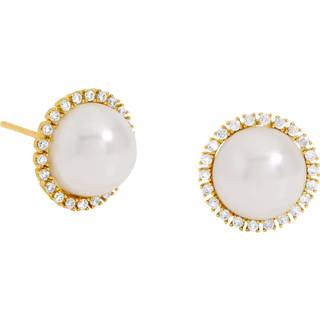 Jon Richard Jon Richard Gold Plated Cubic Zirconia and Pearl Stud Earrings