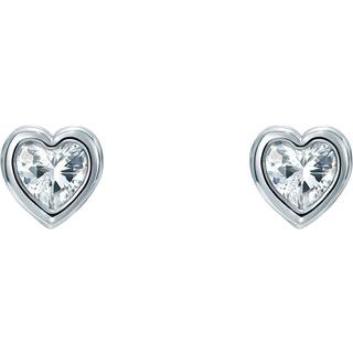 Ted Baker Silver Harmony Mini Crystal Heart Studs - Silver