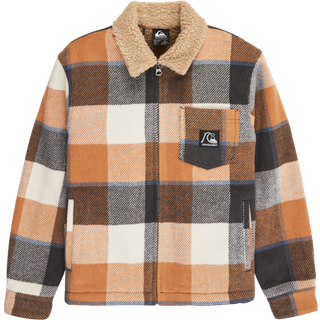 Quiksilver Kid's DNA Sherpa Harrington Jacket Fritidsjakke Børn størrelse XL - 16 Years farve brun