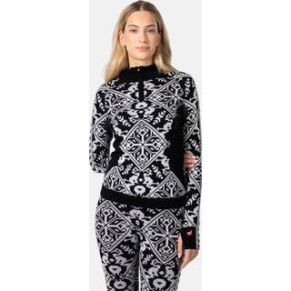Kari Traa Women's Saga Half Zip Merino undertøj Damer størrelse XS farve grå/sort