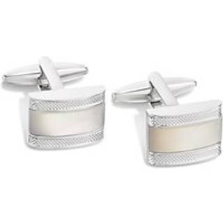 Rhodium And White Shell Cufflinks - A53185