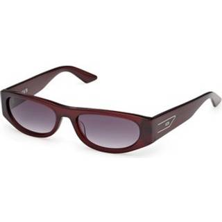 GCDS Unisex GD0070 69B Solbriller Acetat Bordeaux Røg Rund Normal