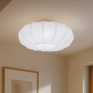 Lindby - Helin loftslampe, hvid, Ø 60 cm, tekstil, 3 x E27