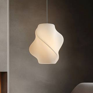 Lucande - Tovina hængelampe, tekstil, hvid, Ø 35 cm