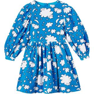 Stella McCartney Kids Printed cotton corduroy dress - blue - Y 12
