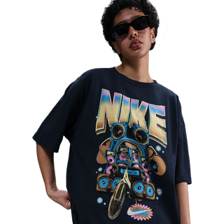 Nike Nike Black Oversized 100% Cotton Sportswear Short-Sleeve T-Shirt