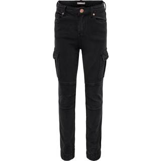 KIDS ONLY KOGMISSOURI slim fit cargo bukser i sort til piger