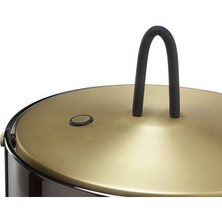 Brilliant LED bordlampe Lumeo, dæmpbar, Aluminium/grå/zink, Stue/spisestue, Glas