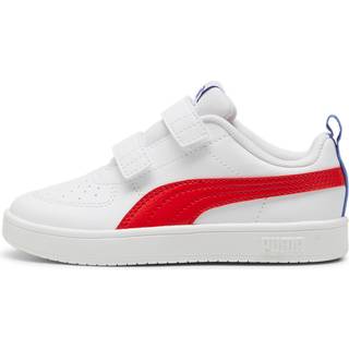 PUMA Rickie V Sneakers Kids, Shoes, White/Red/Dazzling Blue, 28