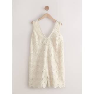 Next Ecru Broderie Embroided Playsuit