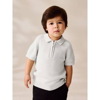 Next 100% bomuld strikket poloskjorter med lynlås (3mdr.-7år) - 104110cm