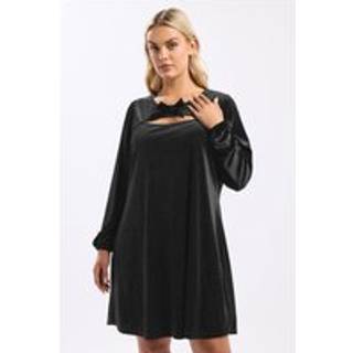 Yours Curve Yours Curve Black Bow Glitter Spot Dress - EU 50-52 (UK 22-24)