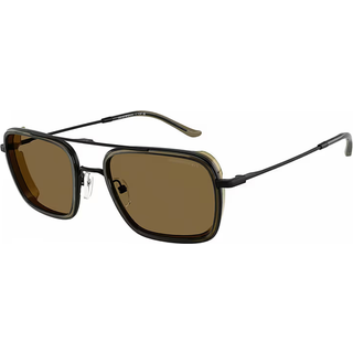 Emporio Armani Mand EA2162 300171 Solbriller Metal Sort Grøn Firkantet Normal