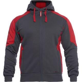Engel 8820-233 Galaxy Sweat Cardigan med hætte Antrazitgrå/Tomato Red 6XL