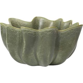 Ferm Living Nium Skål Ø36 Cm - Skåle & Serveringsfade Stentøj Dark sage - 1104269042