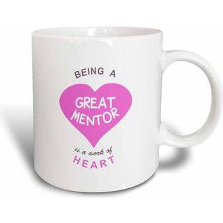 3Drose Work of Heart-rosa-good mentoring Citat Two Tone Mug 11 Oz Red